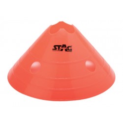 STAG Cut Top Fluorescent Disc Cones Set Of 50 with Carry Bag,5 Colours